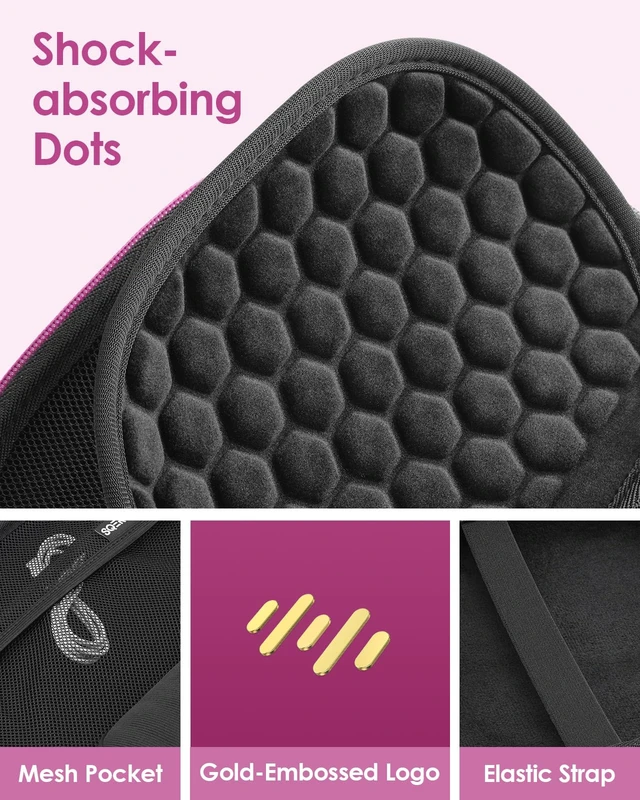 Alt view image 3 of 7 - Headphone Case Hard Shell for Bose Quietcomfort/Skullcandy/JBL Tune 720BT/520BT/510BT/Live 770NC/460NC, Super-Slim Upgrade PU Pocket Over-Ear Headset Universal Portable Travel Organizer Bag