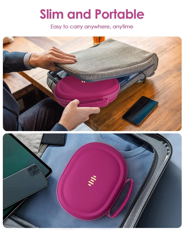 Alt view image 5 of 7 - Headphone Case Hard Shell for Bose Quietcomfort/Skullcandy/JBL Tune 720BT/520BT/510BT/Live 770NC/460NC, Super-Slim Upgrade PU Pocket Over-Ear Headset Universal Portable Travel Organizer Bag