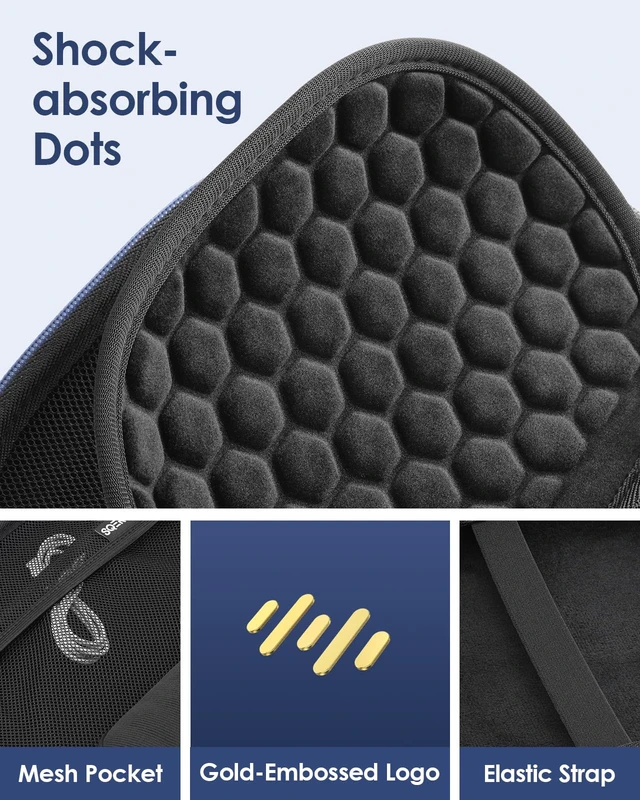 Alt view image 3 of 7 - Headphone Case Hard Shell for Bose Quietcomfort/Skullcandy/JBL Tune 720BT/520BT/510BT/Live 770NC/460NC, Super-Slim Upgrade PU Pocket Over-Ear Headset Universal Portable Travel Organizer Bag
