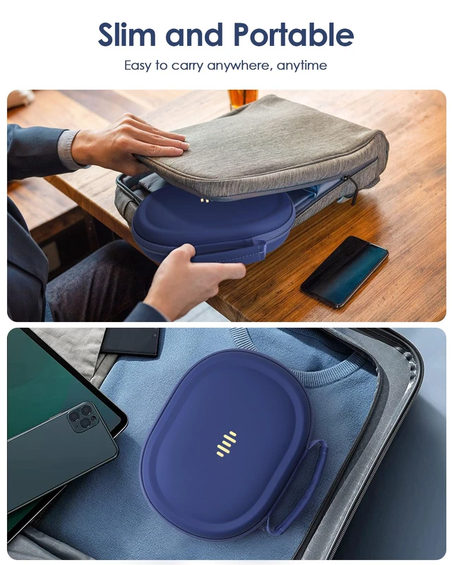 Alt view image 5 of 7 - Headphone Case Hard Shell for Bose Quietcomfort/Skullcandy/JBL Tune 720BT/520BT/510BT/Live 770NC/460NC, Super-Slim Upgrade PU Pocket Over-Ear Headset Universal Portable Travel Organizer Bag
