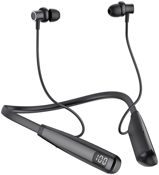 Main image of Neckband Headphones Bluetooth 5.4 with Microphone, Wireless Stereo Neckband Earbuds, LED Display, 80 Hrs Play Music,Waterproof Earphones, in Ear Headset for Music, Sport, Workout, Outdoor