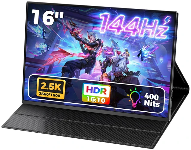 Main image of 16" 2.5K Portable Monitor,2560x1600 QHD 16:10 400 Nits Portable Gaming Monitor for Mac Laptop Phone PS4/5 Xbox Switch,External Second Screen Built-in Speakers
