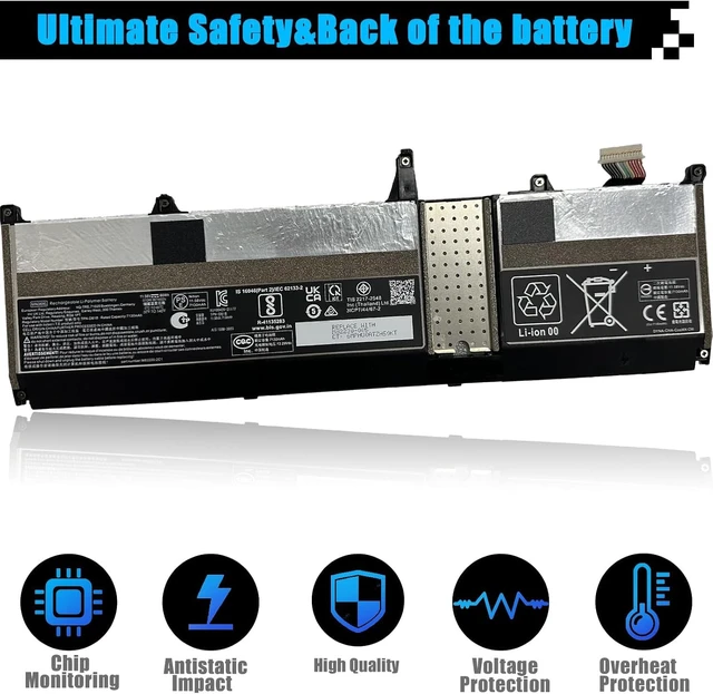 Alt view image 4 of 7 - MN06XL M82230-005 Laptop Battery Replacement for HP Zbook Studio 16 G9 Zbook Studio 16 G10 Mobile Workstation Series M82220-1C1 TPN-DB1B TPN-IB0M M82220-2C1 MN06086XL 86Wh 7130mAh 11.58V
