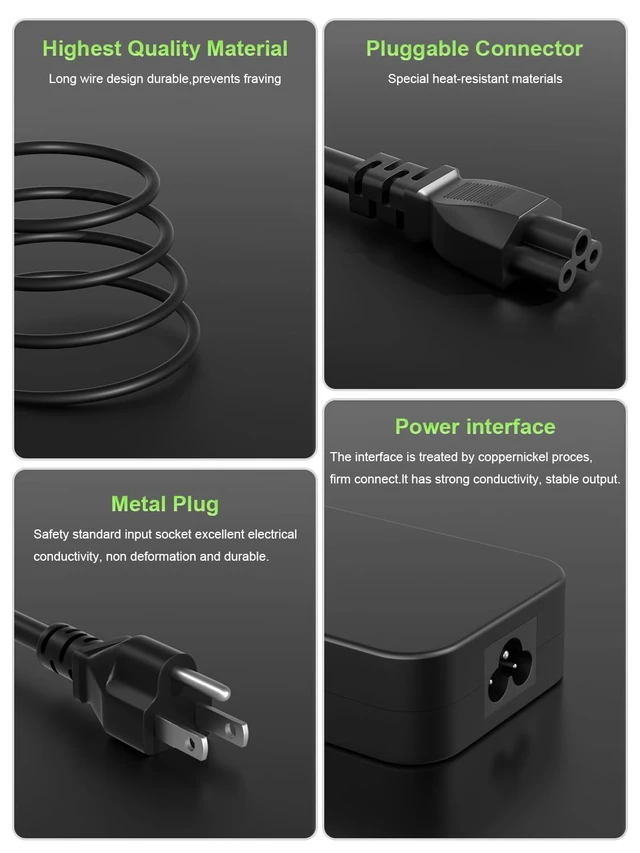 Alt view image 6 of 7 - 230W Charger Compatible with ASUS ROG Zephyrus M15 S M GU502 GM501 GX502 GX701 GX531 GX501 GU501 Strix Scar II III 17 15 G17 G15 G GL704 GL504 G732 G512 ProArt15 17 Laptop