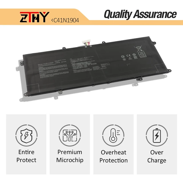 Alt view image 3 of 7 - C41N1904 Laptop Battery for Asus Zenbook Flip 13 UX363 UX363EA UM425IA S435 UX363JA ZenBook 14 UX425 UX425EA UX425JA UM425UAZ 13 UX325 UX325EA UX325JA BX325 UX393EA VivoBook S14 S435E S435EA UX371EA