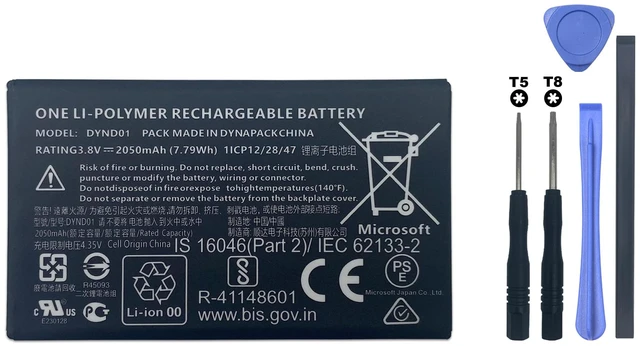 Main image of DYND01 Battery Replacement for Microsoft Xbox Elite Series 2 Controller Battery Model 1797 (3.8V,7.79Wh,2050mAh) with Repair Tool Kit