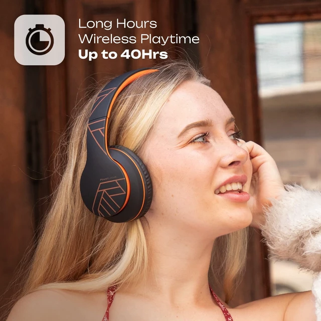 Alt view image 7 of 7 - Wireless Bluetooth Headphones, Over Ear Headphones with Microphone, 50H Playtime, HiFi Stereo Sound, Deep Bass, Soft Earmuffs, Foldable Lightweight Headphones for Travel/PC/Cell Phone