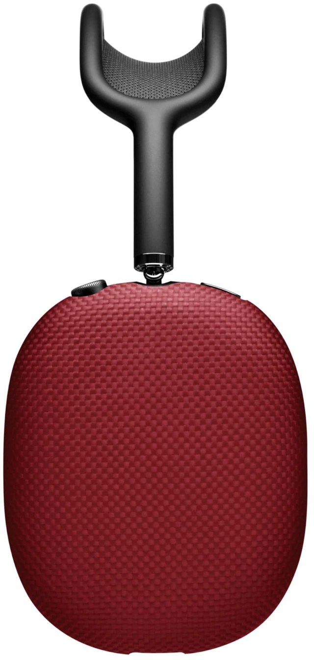 Alt view image 4 of 6 - for AirPods Max & AirPods Max 2 Ultra-Thin 0.6mm Aramid Fiber Case Lightweight 8g Hard Shell Precision Fit Anti-Scratch Matte Non-Slip Grip Red Weave AirPods Max Accessories