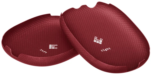 Alt view image 6 of 6 - for AirPods Max & AirPods Max 2 Ultra-Thin 0.6mm Aramid Fiber Case Lightweight 8g Hard Shell Precision Fit Anti-Scratch Matte Non-Slip Grip Red Weave AirPods Max Accessories