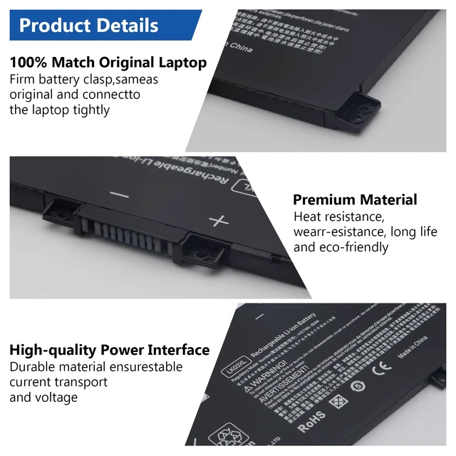 Alt view image 4 of 7 - LK03XL Laptop Battery Replacement for HP Envy x360 Convertible 15m-bq021dx 15m-bp112dx 15m-bp1xx 15m-cn0xxx 15m-cp0xxx 17m-ae0xx 17-bw 17m-ae111dx HP Pavilion x360 15-cr0037wm 15-cr0006tx 15-cr0052od