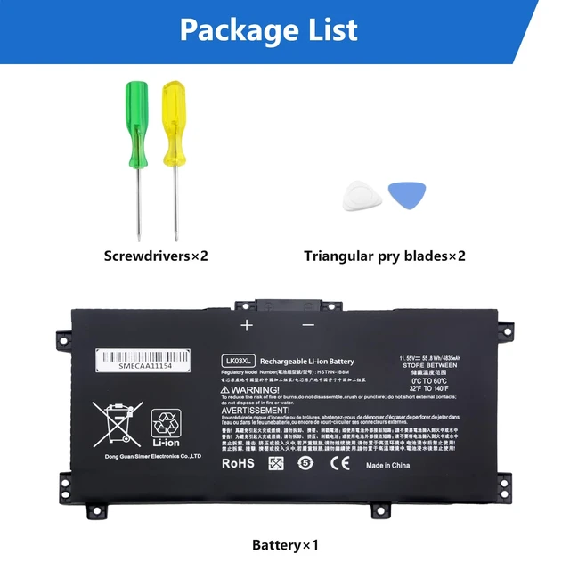 Alt view image 7 of 7 - LK03XL Laptop Battery Replacement for HP Envy x360 Convertible 15m-bq021dx 15m-bp112dx 15m-bp1xx 15m-cn0xxx 15m-cp0xxx 17m-ae0xx 17-bw 17m-ae111dx HP Pavilion x360 15-cr0037wm 15-cr0006tx 15-cr0052od
