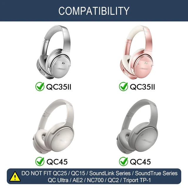 Alt view image 2 of 7 - Headband Cover for Bose QC35 & QC35 ii & QC45 - Silver for (QuietComfort35 & Quiet Comfort35 ii & QuietComfort 45) Headphones, Headstrap Pad Repair Part, Easy Installation