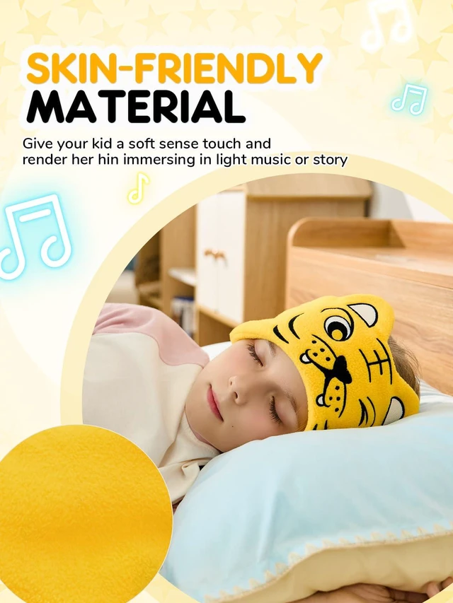 Alt view image 2 of 6 - Kids Headphones with Adjustable Headband, Toddler Headphones Safe Volume Limited with Built-in Speakers, Bluetooth & Wired 3.5MM Jack, Rechargeable Wireless Toddler Headband for Airplane Travel