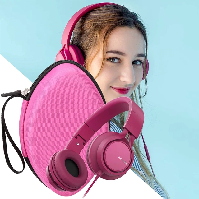 Alt view image 4 of 7 - Hard Travel Storage Case for AILIHEN C8 / Tribit XFree Tune Headphones Folding Lightweight Headset (Red)