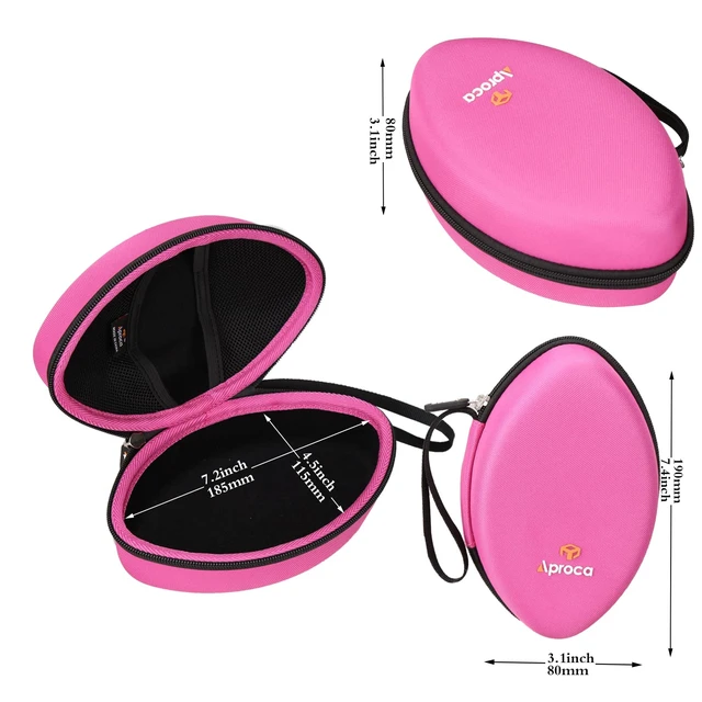 Alt view image 6 of 7 - Hard Travel Storage Case for AILIHEN C8 / Tribit XFree Tune Headphones Folding Lightweight Headset (Red)