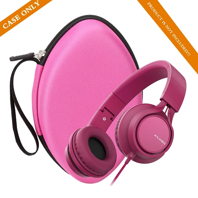 Alt view image 5 of 7 - Hard Travel Storage Case for AILIHEN C8 / Tribit XFree Tune Headphones Folding Lightweight Headset (Red)