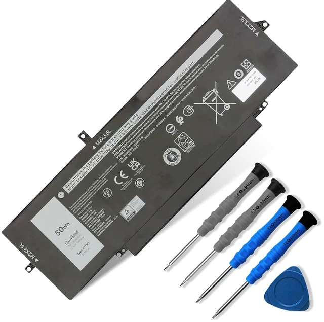 Main image of 50Wh 47XV3 Laptop Battery Replacement for Dell Latitude 9330 2-in-1 Latitude 9330 Series 047XV3 GK1M0 0GK1M0 11.55V 4113mAh