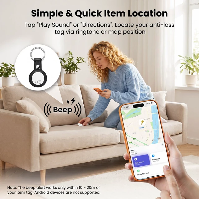 Alt view image 3 of 7 - Air Tracker Tag 1 Pack, Item Finder for Apple Find My (iOS Only)
