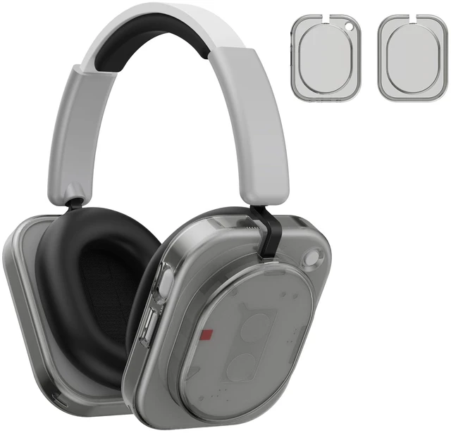 Main image of Shell Case Cover for Nothing Headphone (1) Headphone (Clear Gray) Clear TPU Protective Cover Compatible with Nothing Headphone (1),Ultra-Thin Drop-Proof Shockproof EarCup Case Cover