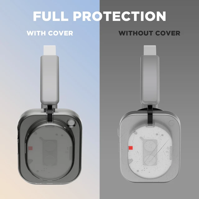 Alt view image 3 of 7 - Shell Case Cover for Nothing Headphone (1) Headphone (Clear Gray) Clear TPU Protective Cover Compatible with Nothing Headphone (1),Ultra-Thin Drop-Proof Shockproof EarCup Case Cover