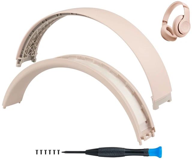 Main image of Top & Bottom Headband Rubber Replacement Cover for Beats Studio Pro Noise Cancelling Headphones, Plastic Headstrap Pad Repair Parts-Moon