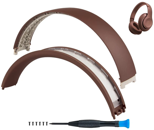 Main image of Top & Bottom Headband Rubber Replacement Cover for Beats Studio Pro Noise Cancelling Headphones, Plastic Headstrap Pad Repair Parts-Earth