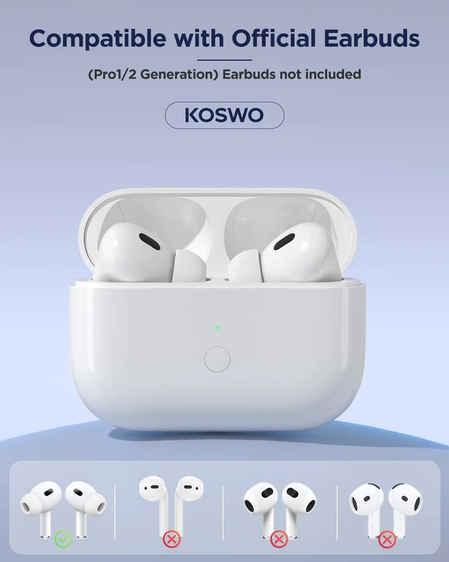 Alt view image 3 of 7 - Wireless Charging Case Replacement for AirPods Pro 2nd/1st USB-C 600mAh Wireless Charger Case with Bluetooth Pairing Sync Button, 15-Min Fast Charging, USB-C & Wireless Charging, No Earbuds
