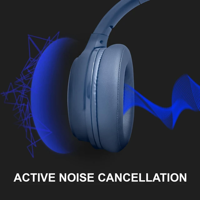 Alt view image 5 of 7 - Pro Active Noise Cancelling Headphones,Over-Ear Headphones Wireless Bluetooth 5.3, Microphone, Lightweight Comfortable Headset for Home, Travel, Rechargeable Workout Headphones, Deep Base