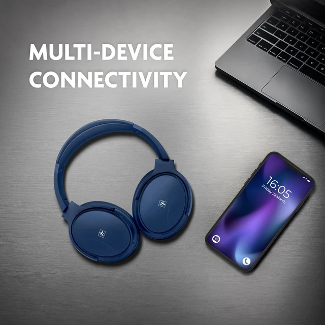 Alt view image 7 of 7 - Pro Active Noise Cancelling Headphones,Over-Ear Headphones Wireless Bluetooth 5.3, Microphone, Lightweight Comfortable Headset for Home, Travel, Rechargeable Workout Headphones, Deep Base