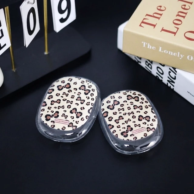 Alt view image 5 of 7 - Case Cover for Apple AirPods Max/Max 2 (Leopard-Print Bow) TPU Cute Cool Soft Clear Case,Earcup Cover for Women Accessories Anti-Scratch,Precise Cutout