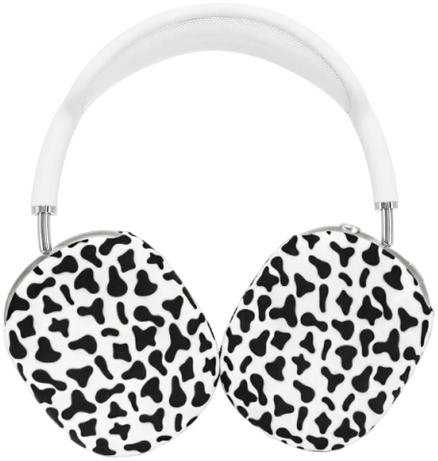 Main image of Case Cover for Apple AirPods Max/Max 2 (Cow Print) Silicone Cool Soft Clear Case, Cow Print Earcup Cover for Women Accessories Anti-Scratch,Precise Cutout