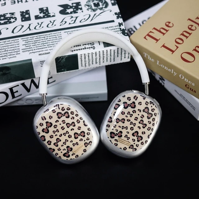 Alt view image 6 of 7 - Case Cover for Apple AirPods Max/Max 2 (Leopard-Print Bow) TPU Cute Cool Soft Clear Case,Earcup Cover for Women Accessories Anti-Scratch,Precise Cutout
