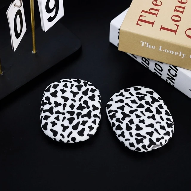 Alt view image 5 of 7 - Case Cover for Apple AirPods Max/Max 2 (Cow Print) Silicone Cool Soft Clear Case, Cow Print Earcup Cover for Women Accessories Anti-Scratch,Precise Cutout