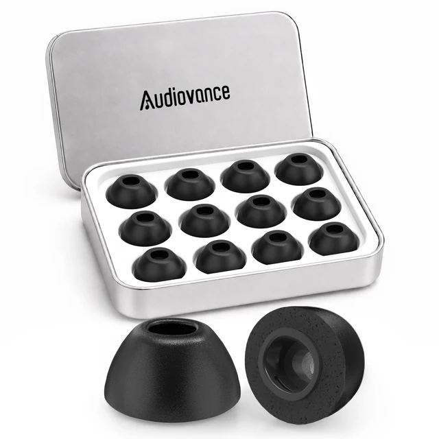 Main image of 6 Pairs Memory Foam Replacement Ear Tips for AirPods Pro 3 Soft Comfort, Clearer Listening, Secure Fit, Charging Friendly, SealCore Tech Eartips for Aipods Pro 3rd Gen (Large, Black)