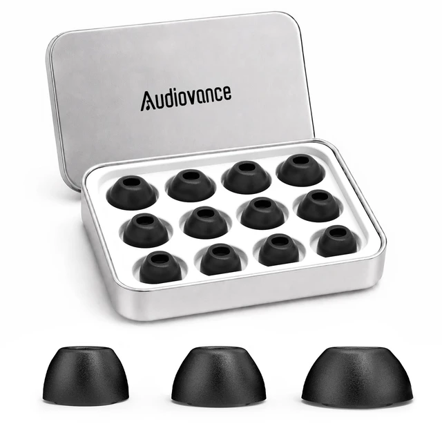Main image of 6 Pairs Memory Foam Replacement Ear Tips for AirPods Pro 3 Soft Comfort, Clearer Listening, Secure Fit, Charging Friendly, SealCore Tech Eartips for Aipods Pro 3rd Gen (S/M/L, Black)