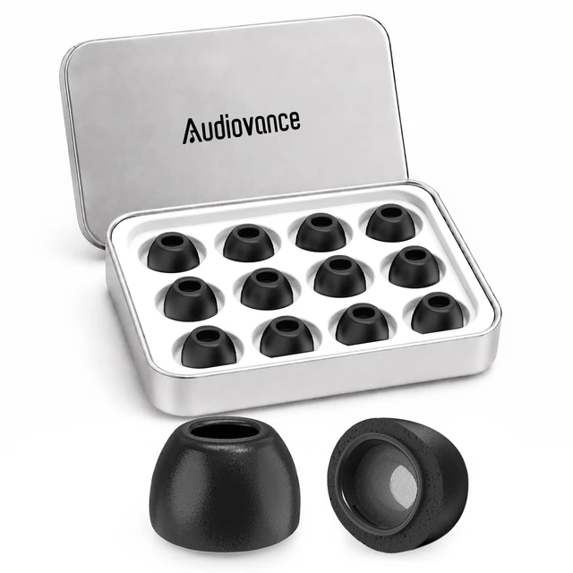 Main image of 6 Pairs Memory Foam Replacement Ear Tips for AirPods Pro 2 & 1 Soft Comfort, Clearer Listening, Secure Fit, Charging Friendly, SealCore Tech Eartips for Aipod Pro 2nd & 1st (Small, Black)