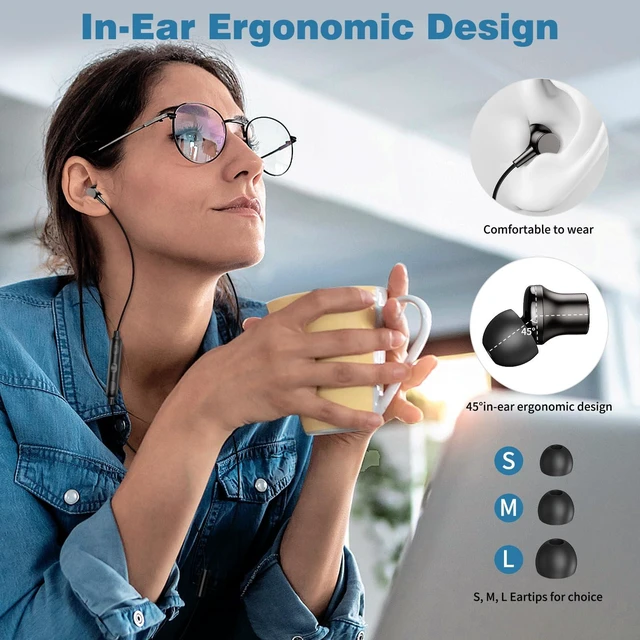 Alt view image 5 of 7 - USB C Headphones Wired Earbuds for iPhone 18 Pro Max 17 16, Gunmetal Magnetic Bass Noise Isolation Type C In-Ear Earphone+Mic for iPad 10 Air Pixel 9 8/Samsung S26 Ultra S25 S24 S23 for OnePlus