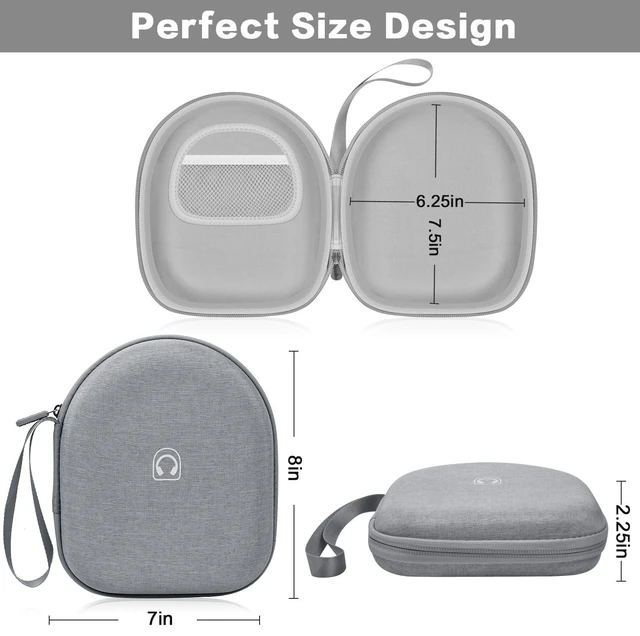 Alt view image 3 of 7 - Protective Hard Shell Headphone Case for Sony WH-CH520/ WH-1000XM4, for JBL Tune 720BT/510BT, Shockproof Travel Storage Bag with Mesh Pocket, Earbud Carrying Pouch for Gym, Office, Commute (Box Only)