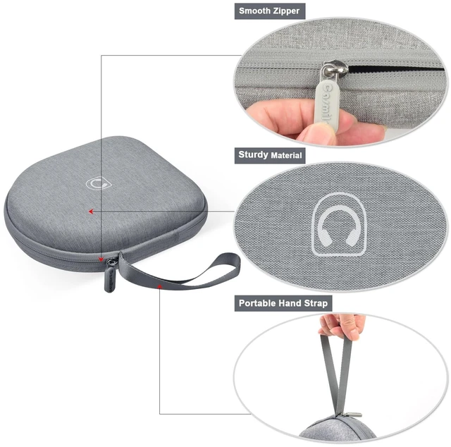 Alt view image 4 of 7 - Protective Hard Shell Headphone Case for Sony WH-CH520/ WH-1000XM4, for JBL Tune 720BT/510BT, Shockproof Travel Storage Bag with Mesh Pocket, Earbud Carrying Pouch for Gym, Office, Commute (Box Only)