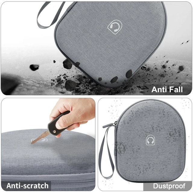 Alt view image 5 of 7 - Protective Hard Shell Headphone Case for Sony WH-CH520/ WH-1000XM4, for JBL Tune 720BT/510BT, Shockproof Travel Storage Bag with Mesh Pocket, Earbud Carrying Pouch for Gym, Office, Commute (Box Only)