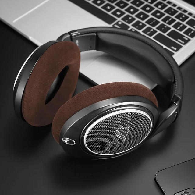 Alt view image 5 of 7 - Gvoears HD598 Ear Pads Cushions for Sennheiser HD598 HD598 Cs HD598SE HD 598 SR HD518 HD558 HD595 HD599 HD569 HD579 HD560s Headphones Earpads,Headset Ear Cushions Earmuffs Comfort Brown Dense Velvet