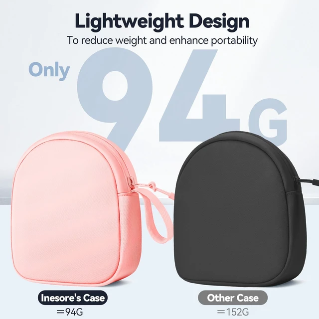 Alt view image 5 of 7 - Soft Headphone Case Headset Carrying Storage Bag Pouch, Pink Compatible with JBL Tune & Live/Sony WH-CH520 510 720/ Sony MDR-ZX/Bose QuietComfort/JLab/BERIBES/TOZO/KVIDIO/SoundCore