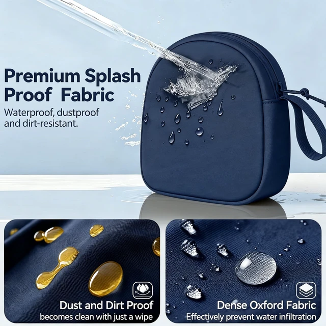 Alt view image 3 of 3 - Soft Headphone Case Headset Carrying Storage Bag Pouch,Dark Blue Compatible with JBL Tune & Live/Sony WH-CH520 510 720/ Sony MDR-ZX/Bose QuietComfort/JLab/BERIBES/TOZO/KVIDIO/SoundCore