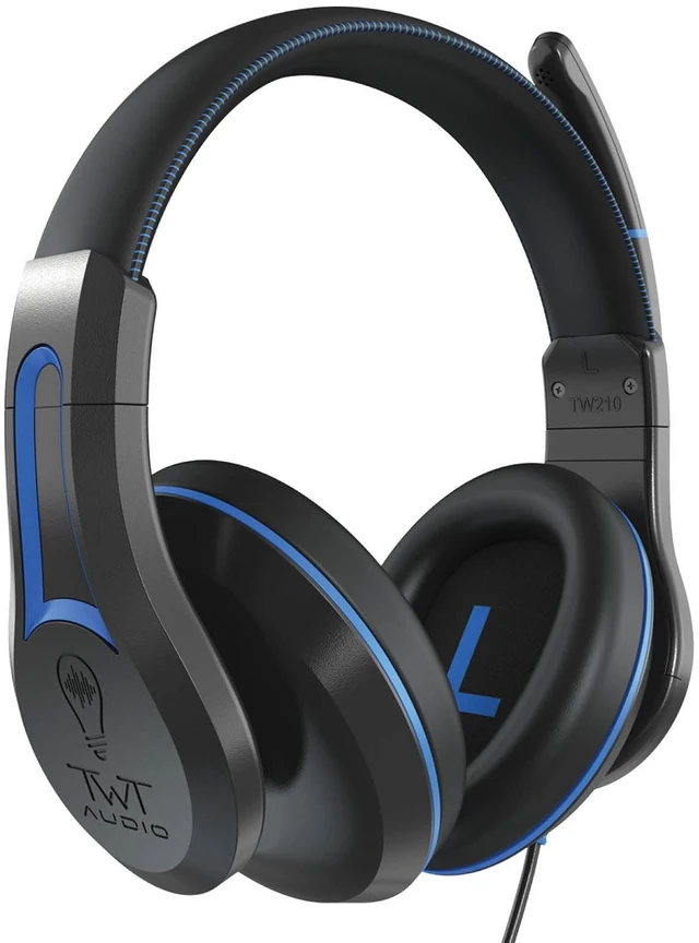 Main image of TWT Audio Ergo TW210 Premium Over-Ear Headset - 3.5mm Jack 2nd Gen Built in Noise Reducing Microphone, For Classrooms, School, Students, & Teachers, Universal Device Compatibility