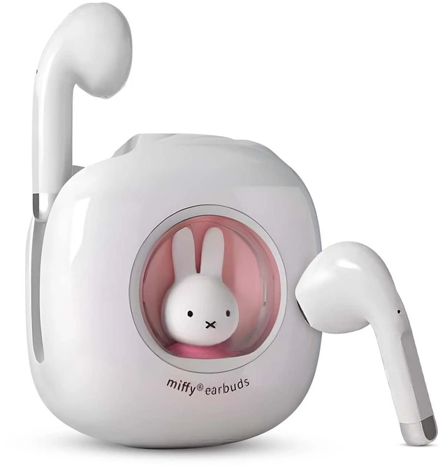 Main image of Next-Gen x Miffy Wireless Earbuds, BT5.3 36H Playtime AI ENC Noise Cancelling IPX7, Bluetooth Sport Earphones with Charging Case, Bunny Design Pastel Pink - Gift for Father's Day