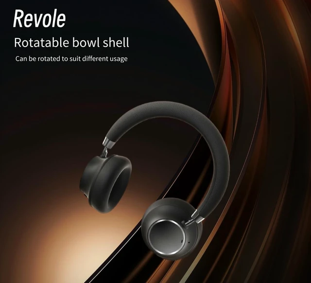 Alt view image 2 of 7 - Active Noise Cancelling Headphones, Bluetooth 5.3 Over Ear Wireless Headphones with 40mm HiFi Drivers, CVC8.0 Mic, 50H Playtime, Protein Leather Comfort Earpads for Travel, Office (Black 2)