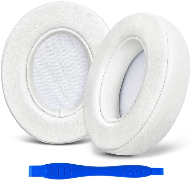 Main image of Studio 3 Replacement Ear Pads for Beats Studio 3 & 2 Headphones, Cushions Earpads with Genuine Lambskin Leather, Softer Memory Foam, Stronger Adhesive (Lambskin-White)