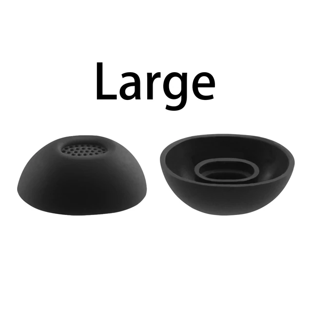 Alt view image 6 of 6 - Replacement Ear Tips for Bose QuietComfort Ultra Earbuds 2nd Gen 3 Pairs (Black, Large), Silicone Ear Tips