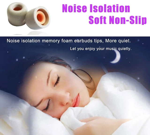 Alt view image 4 of 5 - Memory Foam Ear Tips for Sony WF-1000XM4/XM5 - Replacement Earbuds Tips 4 Pairs Small, Noise Isolating, Secure Fit, Foam Tip Fit WF-XB700 WI-1000X C500 C700N, Fits Charging Case, Gray
