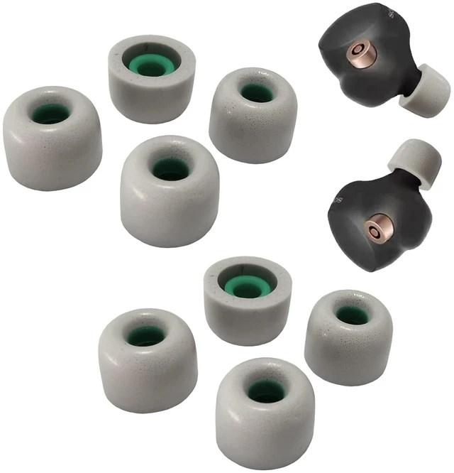 Main image of Memory Foam Ear Tips for Sony WF-1000XM4/XM5 4 Pairs Medium, Noise Isolating, Secure Fit, Foam Tip Fit WF-XB700 WI-1000X C500 C700N, Fits Charging Case, Gray